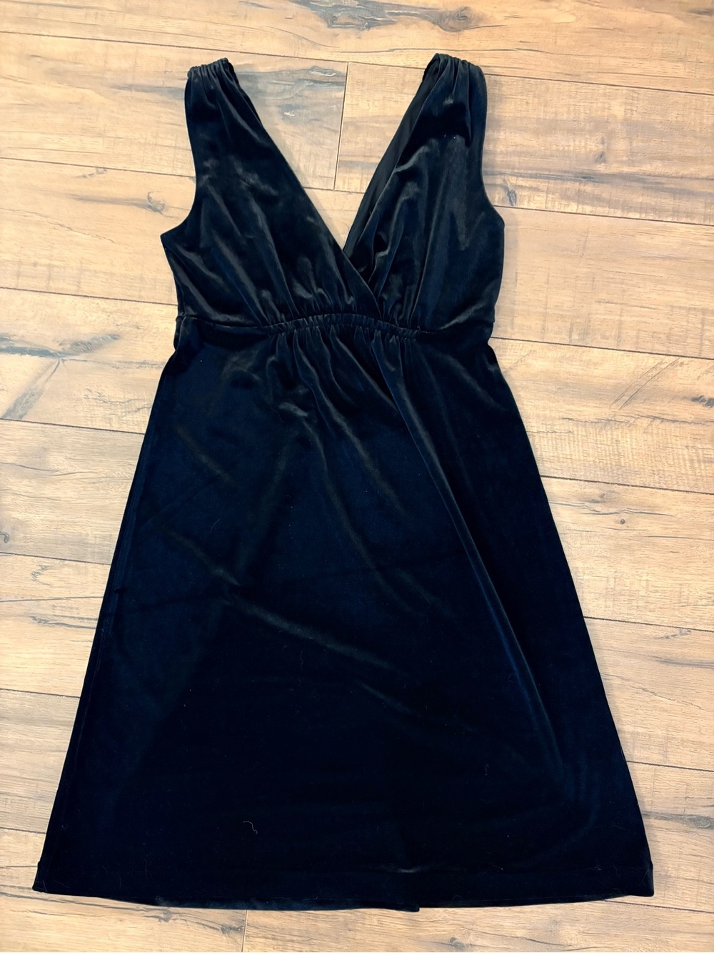 Old Navy Black Velvet V-Neck Dress